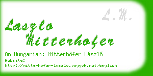 laszlo mitterhofer business card